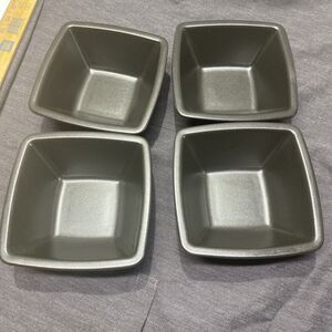IKEA Matte Black Cereal Bowls 18691 Romania, Set of 4, EUC